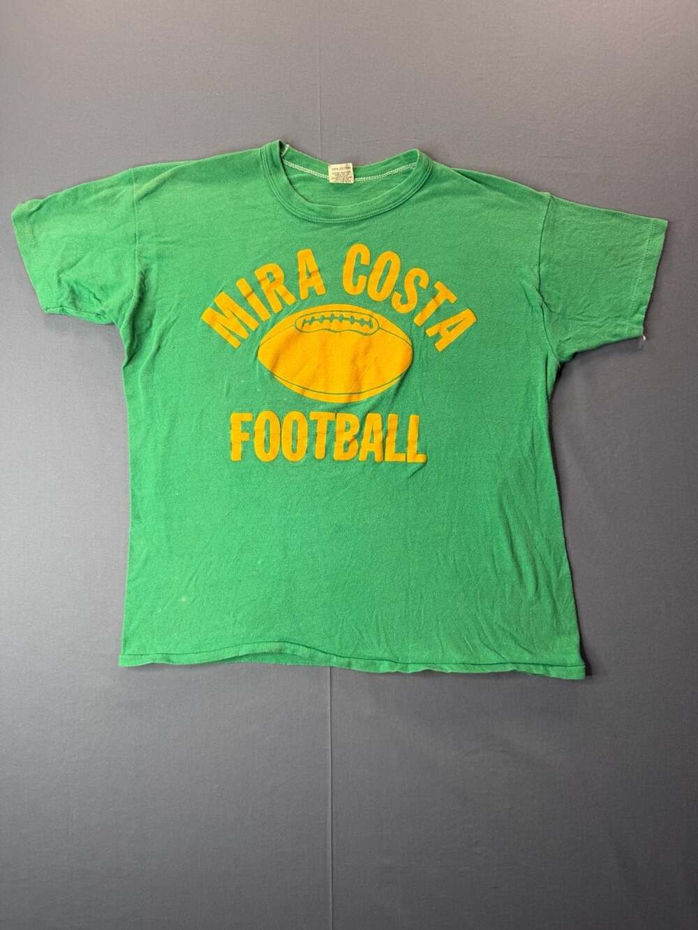 Vintage 70’s Russell Athletic Mira Costa Football Green T-Shirt True Vintage